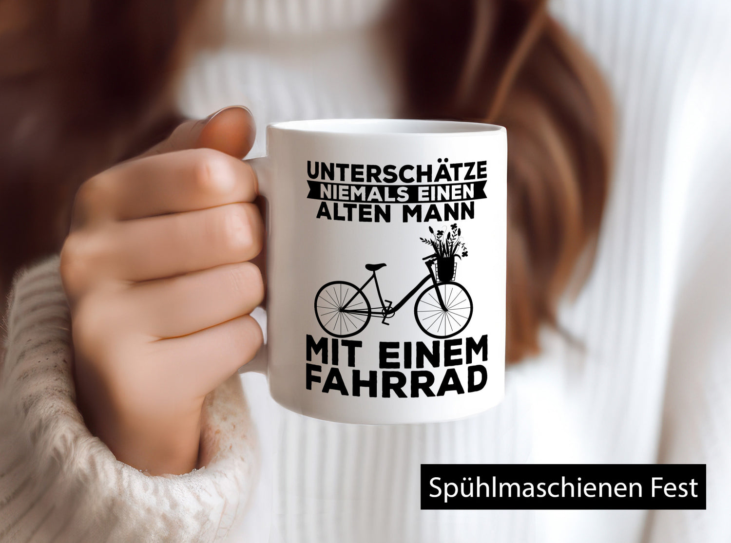 Unterschätze niemals einen Alten mann | Fahrad Fahren Geschenk Humor