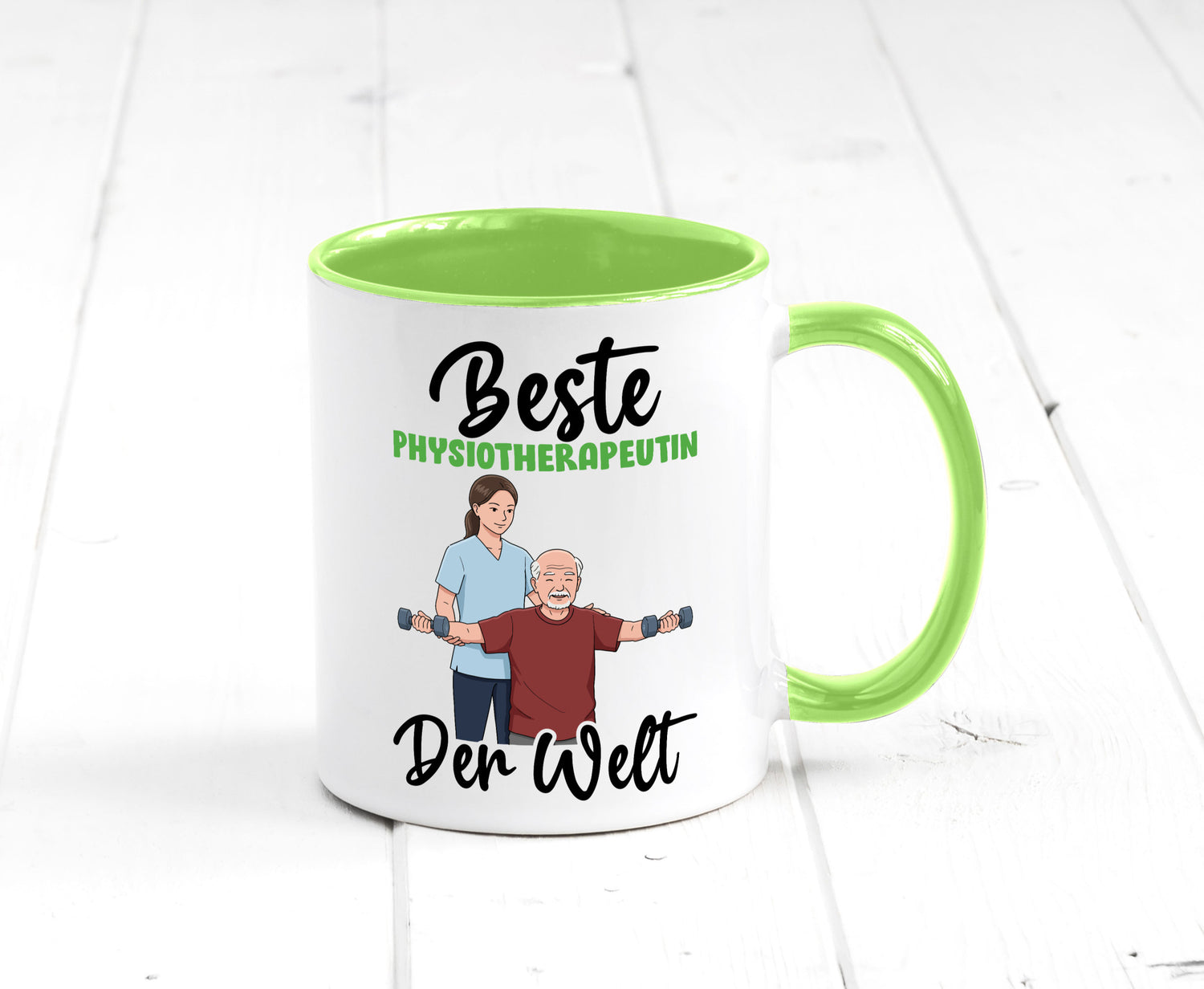 Beste Physiotherapeutin v3 lustig Humor Geschenkidee Geschenk Tasse