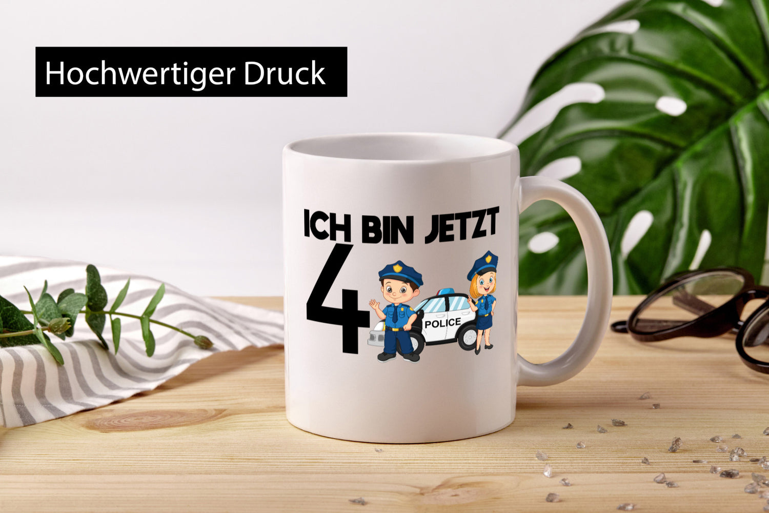 Ich bin jetzt 4 | Polizei 4. Geburtstag Jähriger Geschenk Geschenkidee lustiger