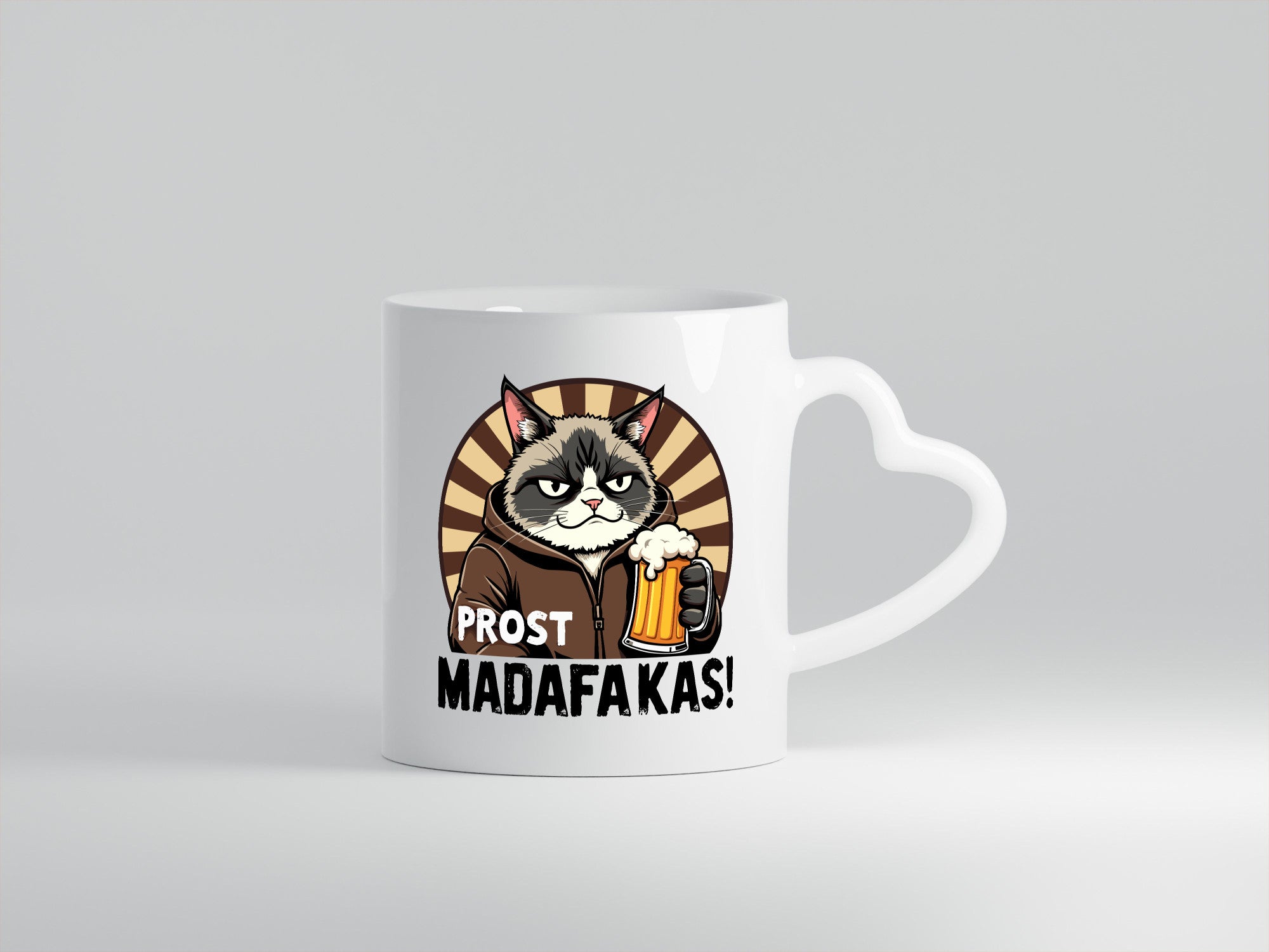 Prost Madafakas | Biertrinker Böse Katze Geschenk Tierliebhaber Humor lustiger