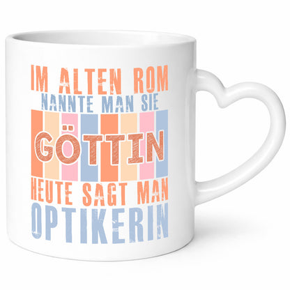Heute sagt man: Optikerin | Augenoptik lustig Humor Geschenkidee Geschenk Tasse