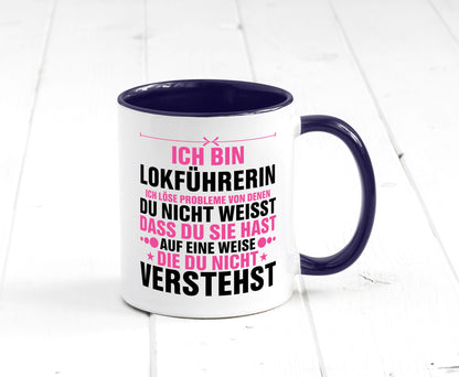Löse Probleme: Lokführerin | Zug Beruf v2 Humor Arbeit Kollegen Büro