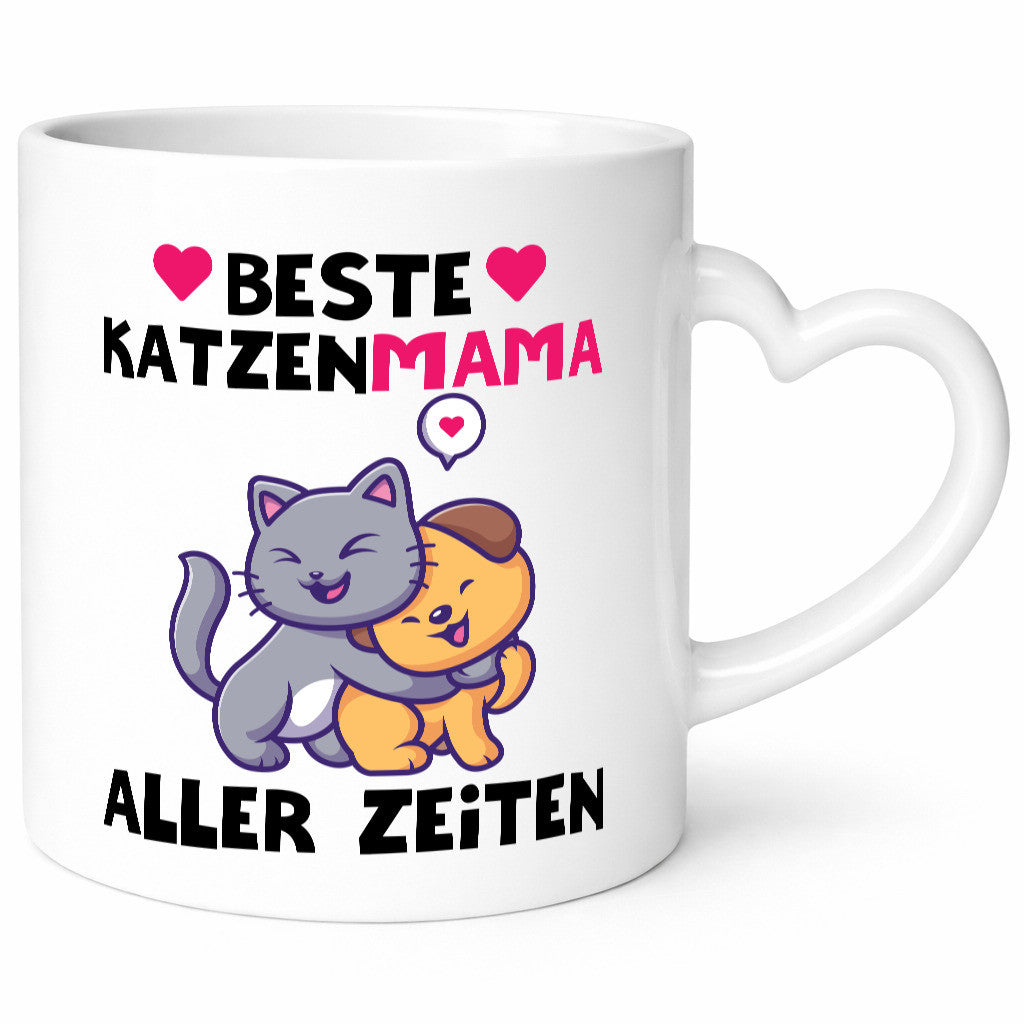 Beste Katzenmama | Katzenbaby Herz lustig Familie Geschenkidee Geschenk Tasse