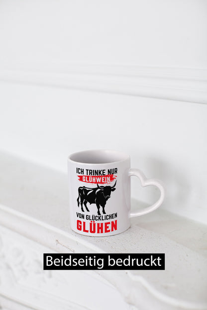 Ich trinke nur Glühwein | Glühen Farmer Humor Geschenkidee Tasse