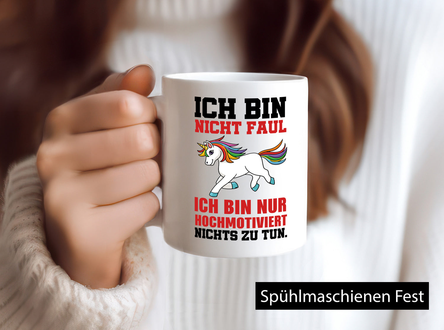 Ich bin nicht faul Einhorn Geschenkidee Humor Tasse