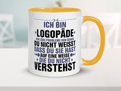 Löse Probleme: Logopäde | Sprachtherapie v2 Geschenkidee Humor Tasse