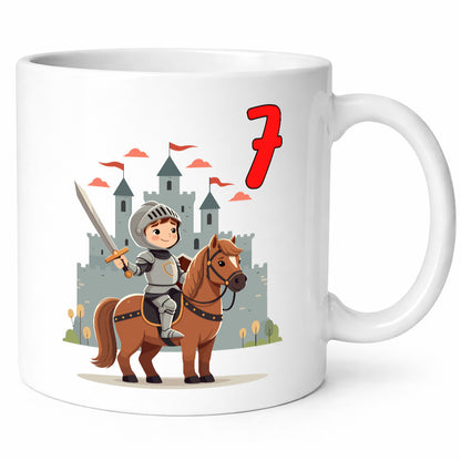 7. Geburtstag | 7 Jahre Ritter Junge Schloss Geschenkidee Humor Tasse