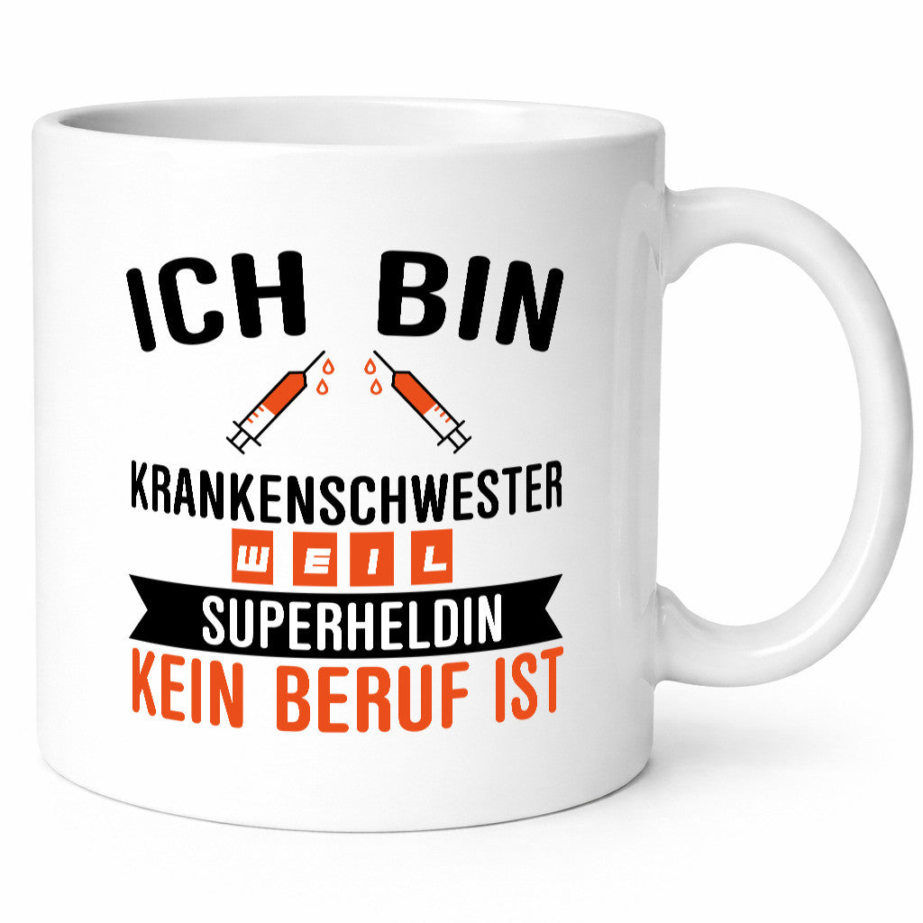 Krankenschwester Superheldin | Beruf Tasse Pflegerin Humor Arbeit Kollegen Büro