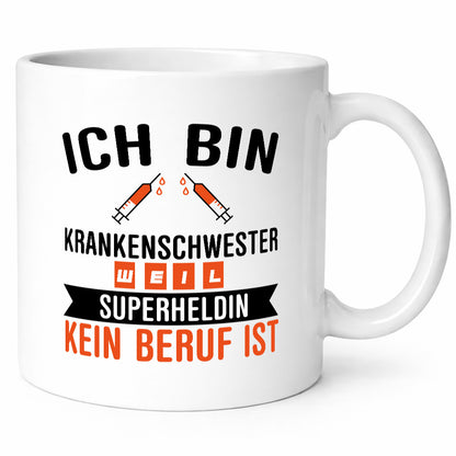 Krankenschwester Superheldin | Beruf Tasse Pflegerin Humor Arbeit Kollegen Büro