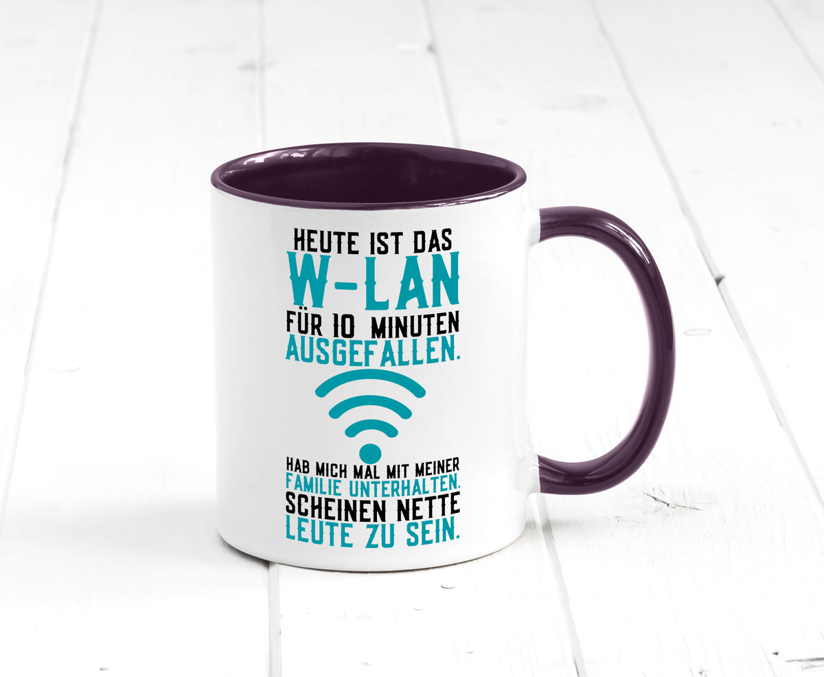 10 Minuten W-Lan Ausfall | Nerd Computer PC Gamer lustig Humor Geschenkidee Tasse