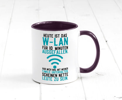 10 Minuten W-Lan Ausfall | Nerd Computer PC Gamer lustig Humor Geschenkidee Tasse