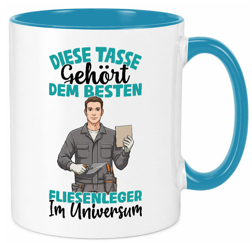 Im Universum: Fliesenleger | Fliesenlegen Bau Geschenk Humor Geschenkidee