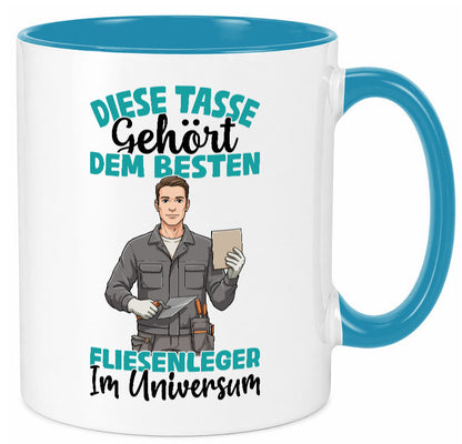Im Universum: Fliesenleger | Fliesenlegen Bau Geschenk Humor Geschenkidee