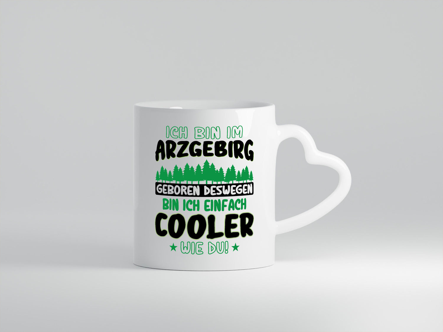 Ich bin im Arzgebirge geboren | Gebirge Sterne Humor Geschenkidee Tasse