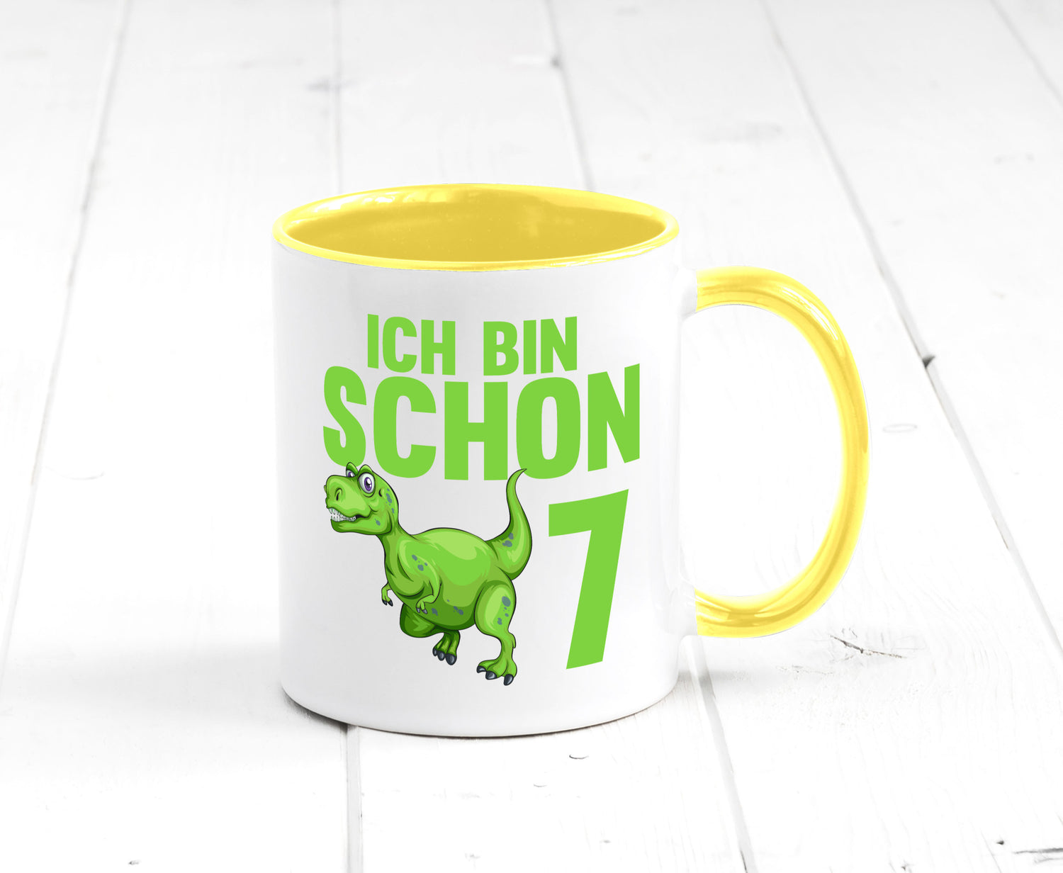 7. Geburtstag | 7 Jahre Dino Dinosaurier Humor Geschenkidee Tasse