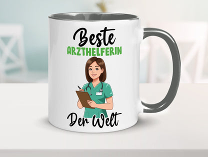 Beste Arzthelferin | Fachangestellte Medizin v2 Geschenkidee Humor Tasse