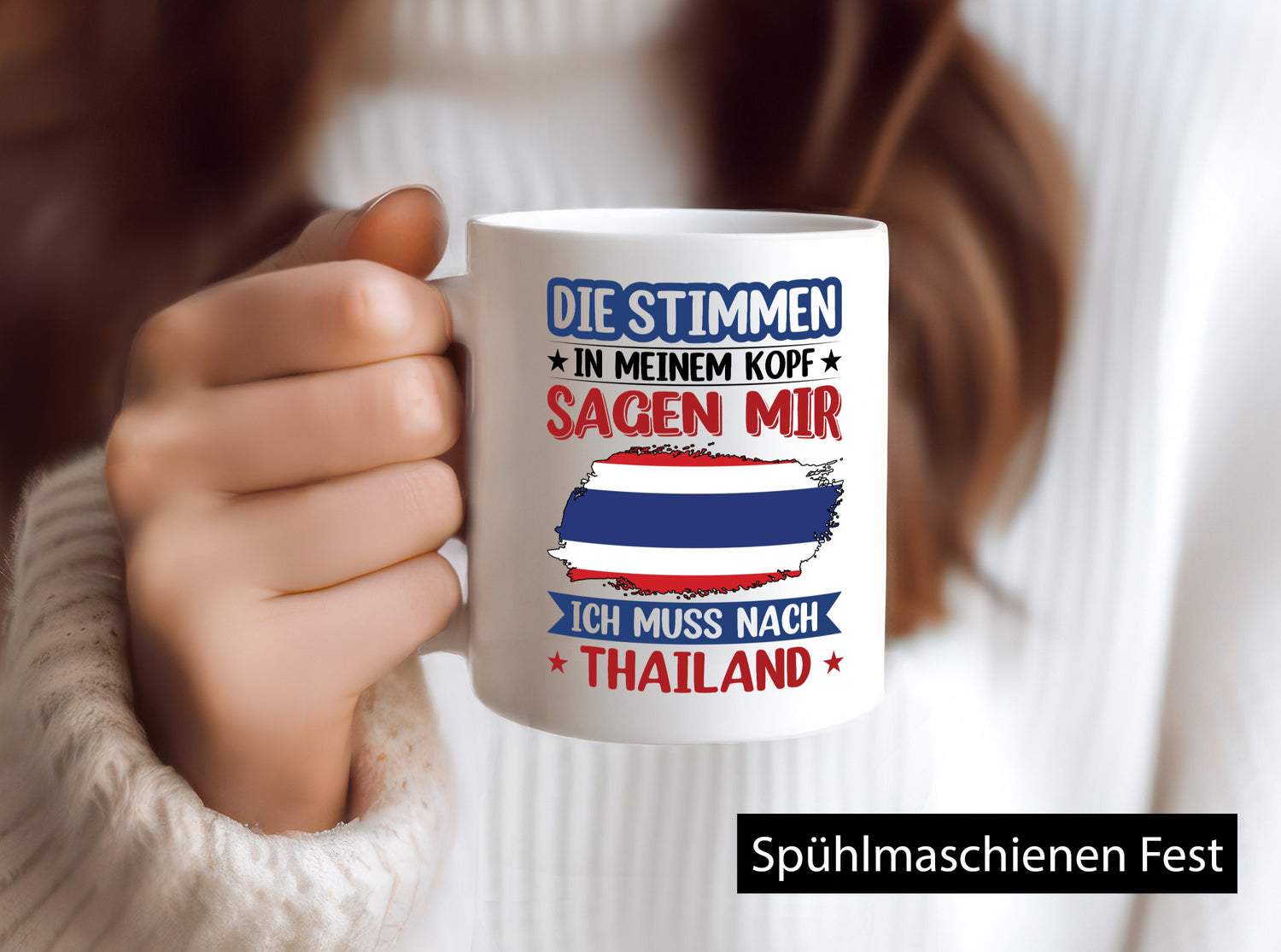 Thailand | Urlaub Stimmen in meinem Kopf Traumland lustiger Spruch Geschenk