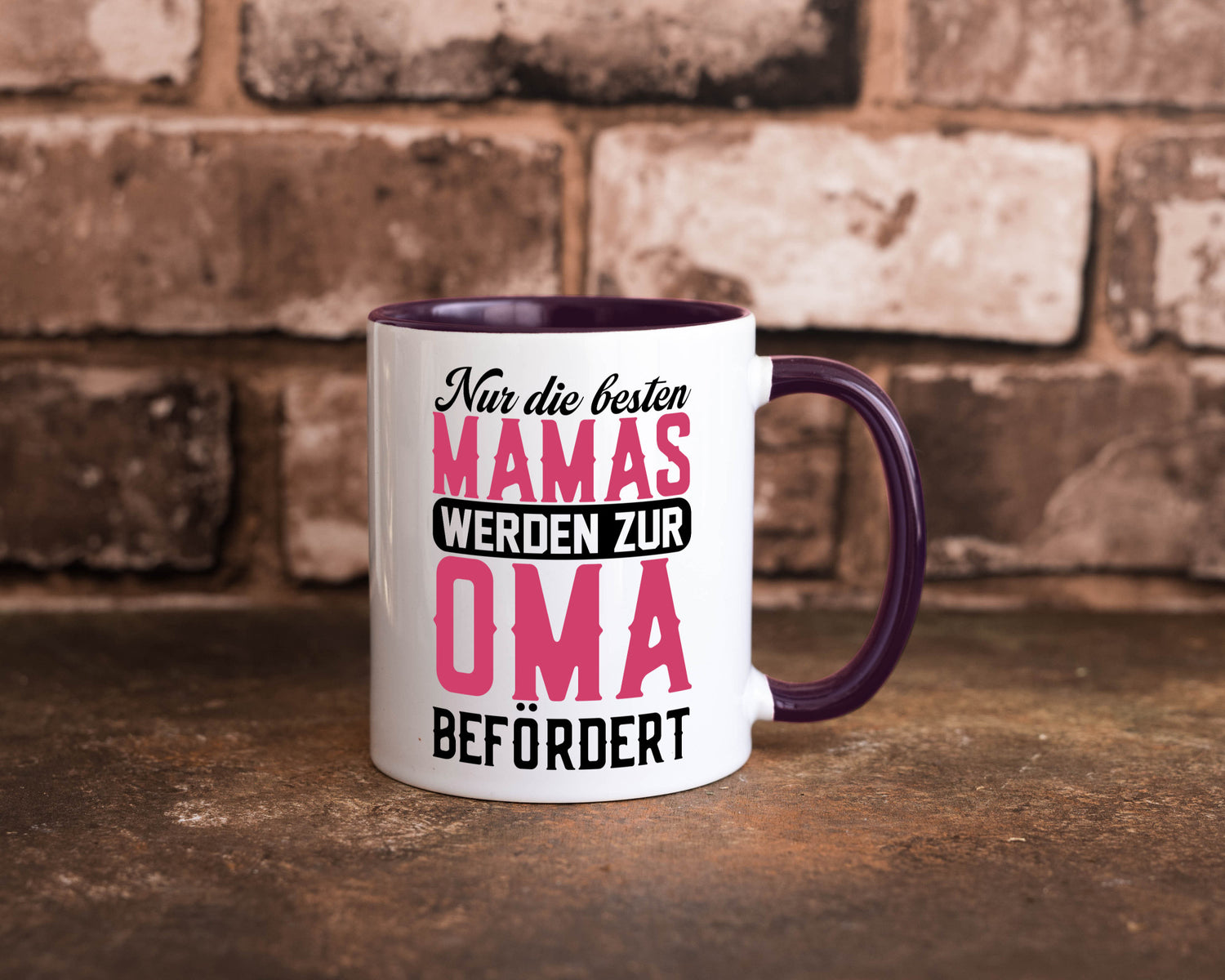 Beste Mama wird zur Oma befördert | Großmutter lustiger Spruch Geschenk Familie