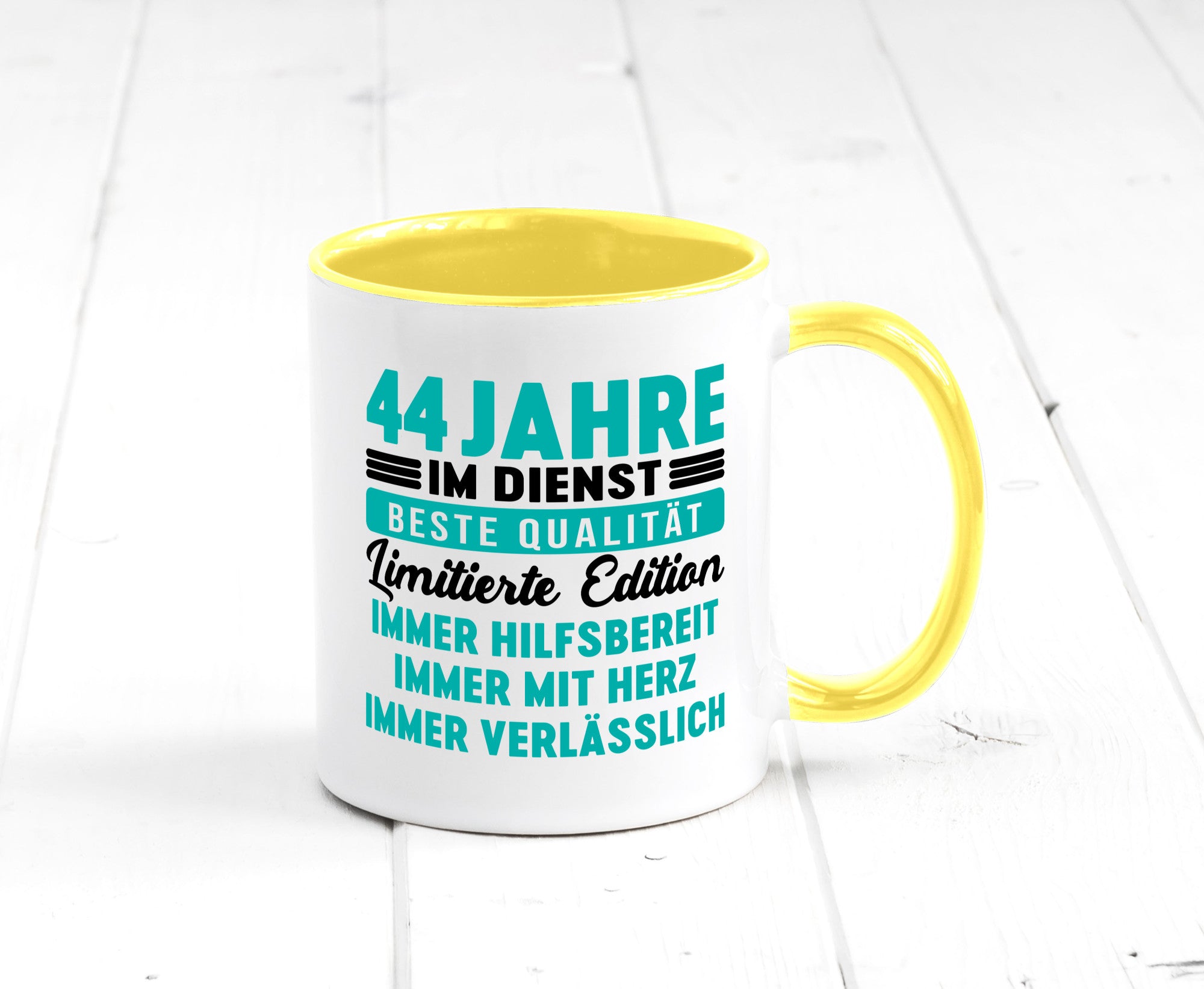 44 Jahre im Dienst | Jubiläum Arbeit v5 lustig Kollegen Büro Geschenk Tasse