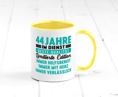 44 Jahre im Dienst | Jubiläum Arbeit v5 lustig Kollegen Büro Geschenk Tasse