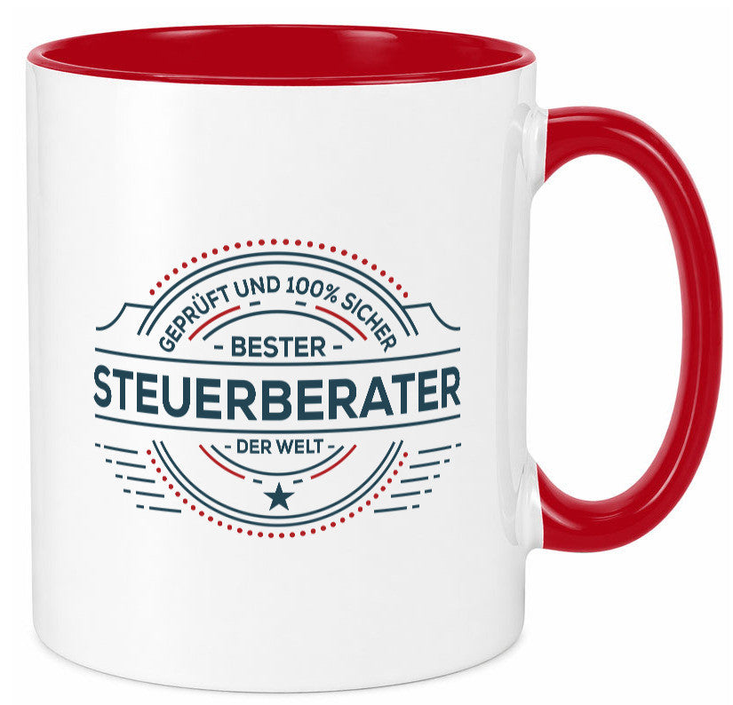 Geprüft und sicher: Steuerberater | Steuern Geschenk Humor Geschenkidee Tasse