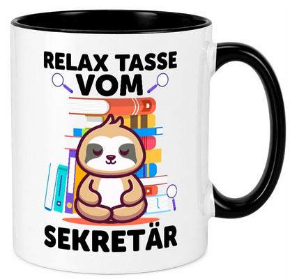 Relax Tasse: Sekretär | Büro Humor Arbeit Kollegen Geschenkidee Tasse