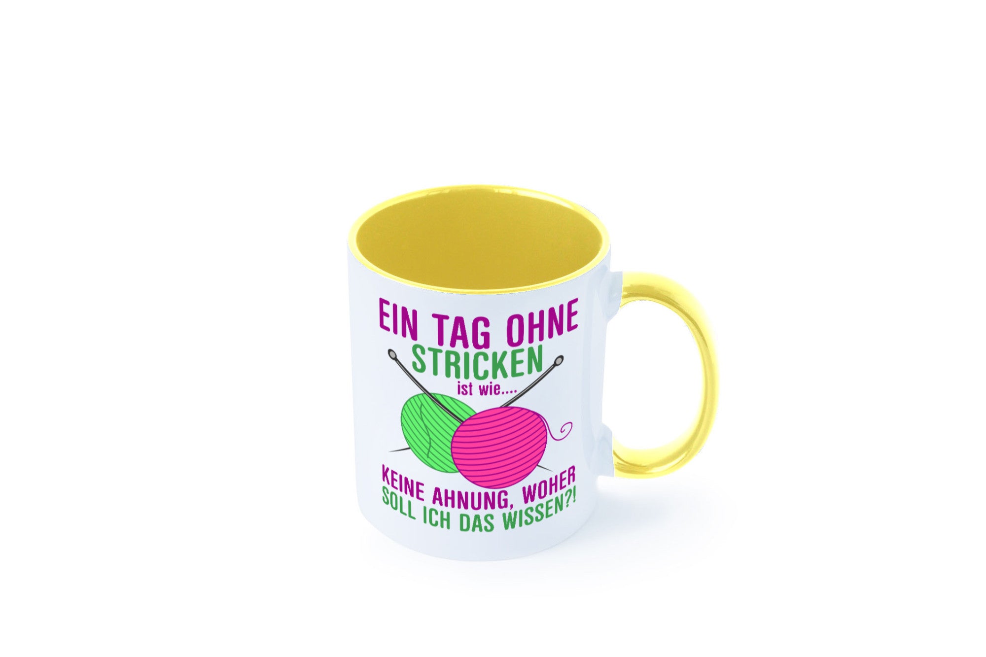 Ein Tag ohne Stricken | Strickzubehör Hobbystrickerin Geschenk Humor