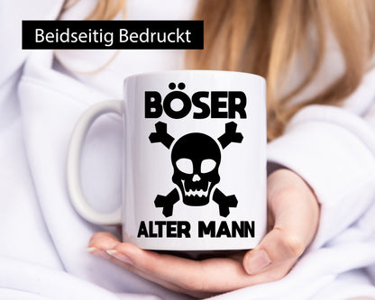 Böser alter Mann | Totenkopf Humor Geschenkidee Tasse