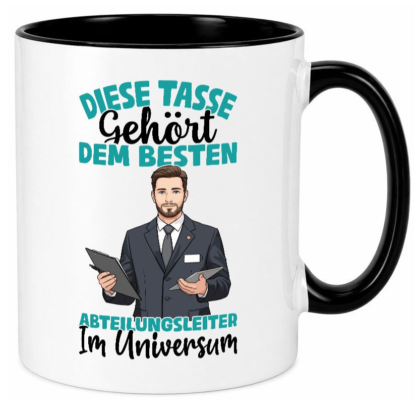 Im Universum: Abteilungsleiter| Führungskraft lustig Humor Geschenkidee Tasse