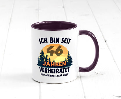Ich bin Verheiratet | 46. Hochzeitstag Ehepaar Geschenkidee Humor Tasse