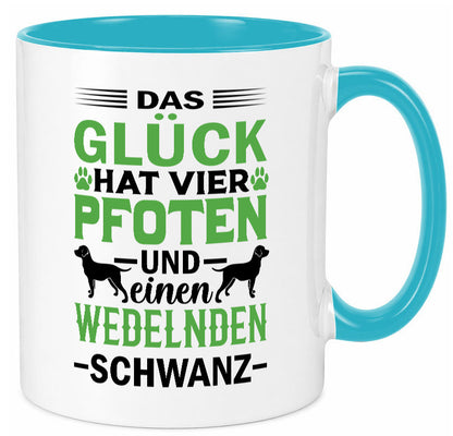 Das Glück hat 4 Pfoten | Hundeliebhaber Ich liebe Hunde Geschenk Tierliebhaber