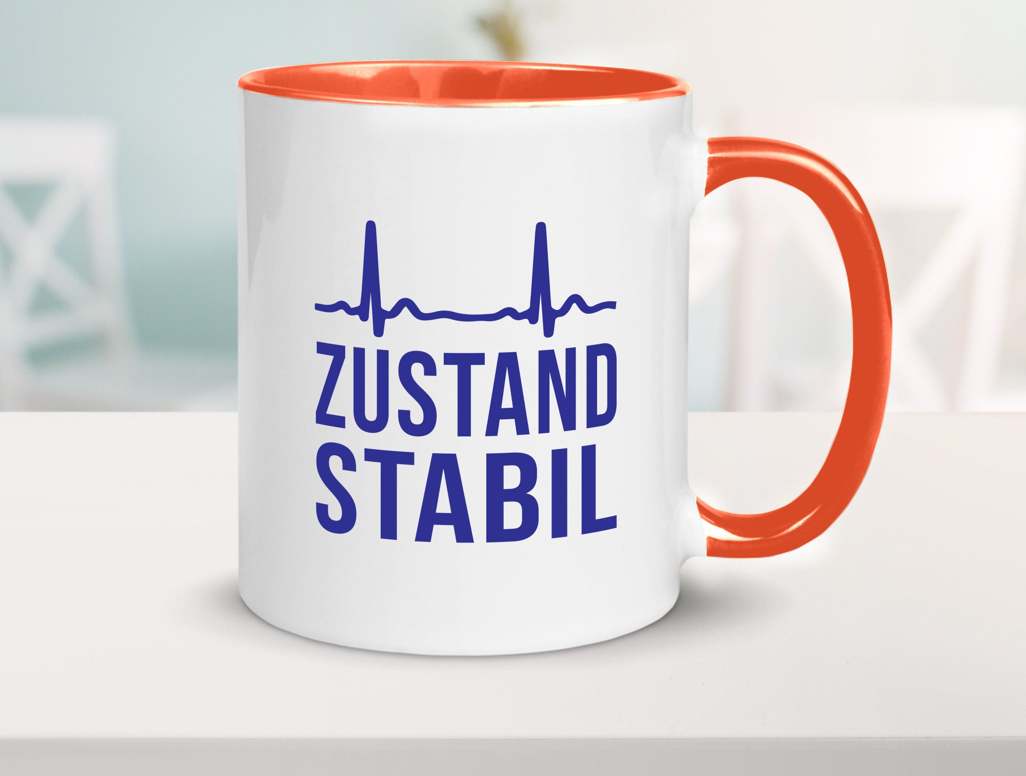Zustand stabil | Herzschlag v2 Geschenk Humor Geschenkidee lustiger Spruch Tasse