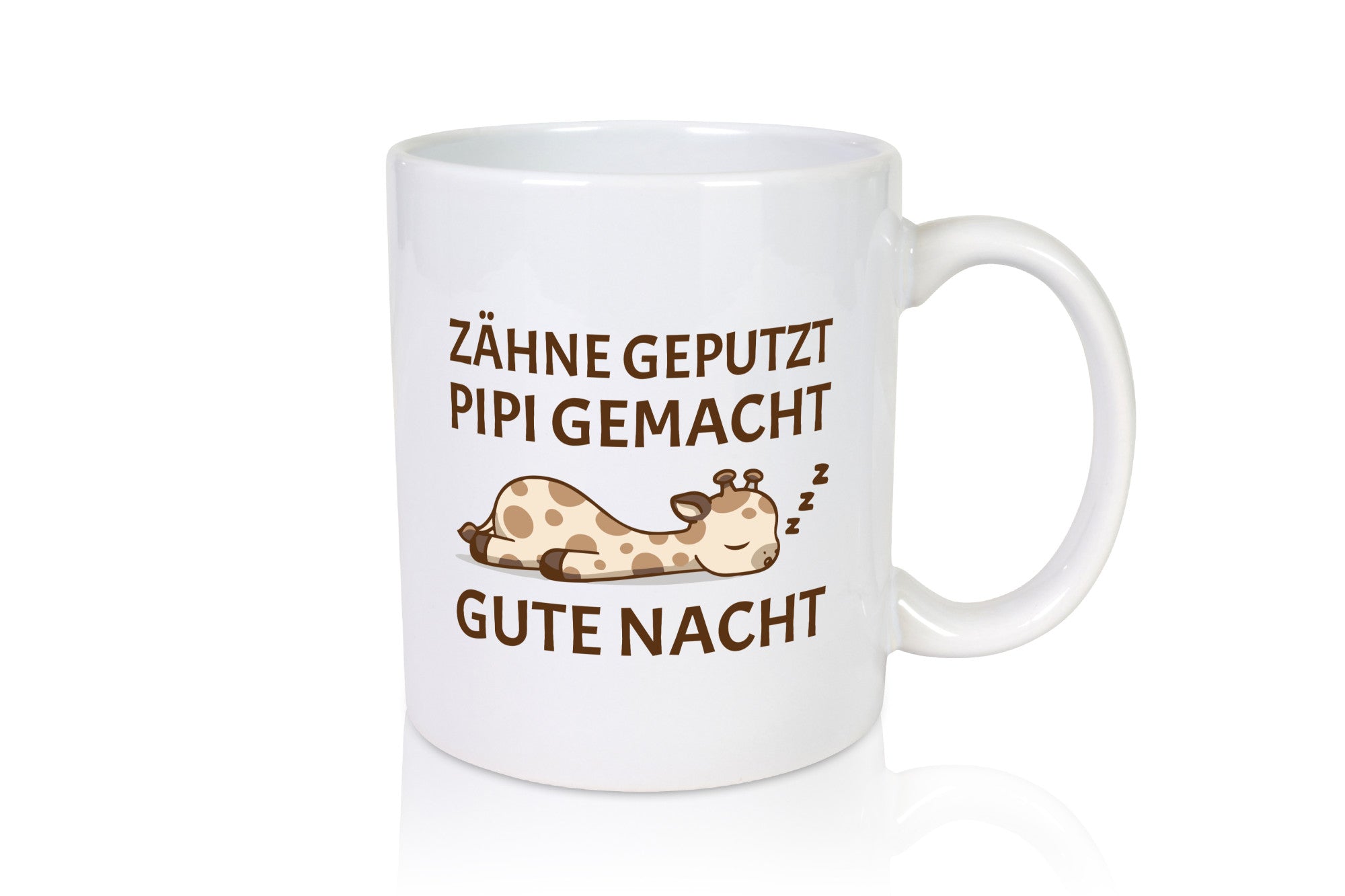 Zähne geputzt, Pipi gemacht, gute Nacht | Giraffe lustiger Spruch Geschenk