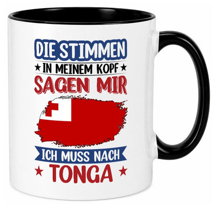 Tonga | Urlaub Stimmen in meinem Kopf Traumland lustiger Spruch Geschenk Humor Tasse