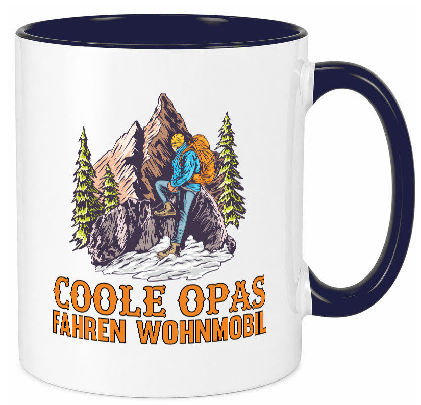 Coole Opas fahren Wohnmobil | Opa Wanderer Berge Humor Familie Geschenkidee Tasse