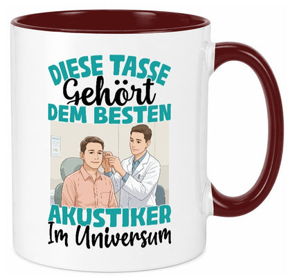 Im Universum: Akustiker | Akustik Hörgeräteakustik Geschenk Humor Geschenkidee Tasse
