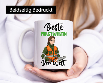Beste Forstwirtin | Forst Wirtin v2 lustig Humor Geschenkidee Geschenk Tasse