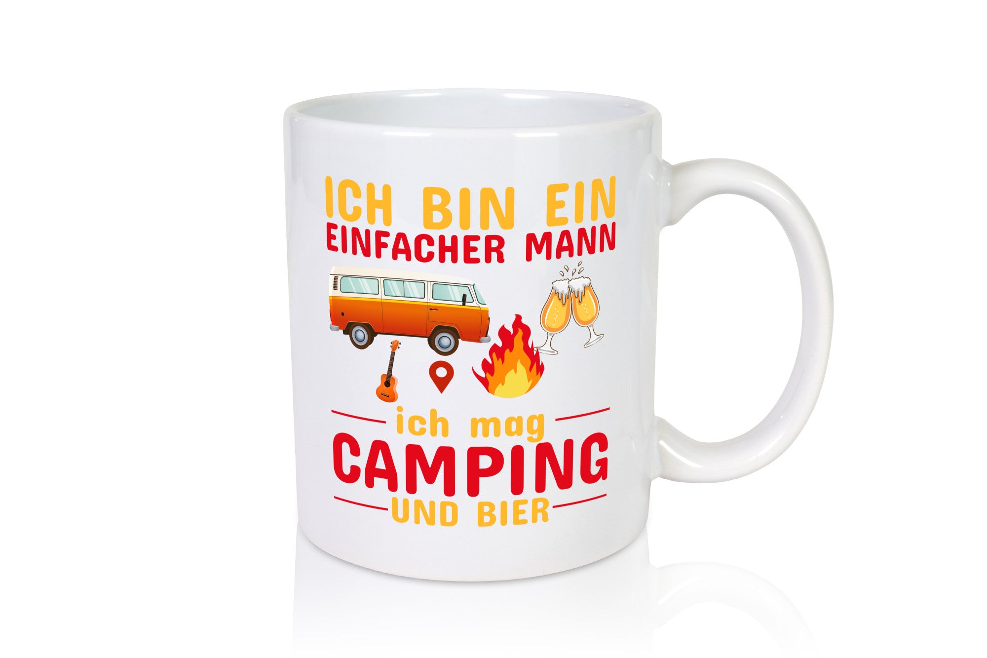 Ich mag Camping und Bier Geschenk Humor Geschenkidee lustiger Spruch Tasse