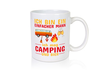 Ich mag Camping und Bier Geschenk Humor Geschenkidee lustiger Spruch Tasse