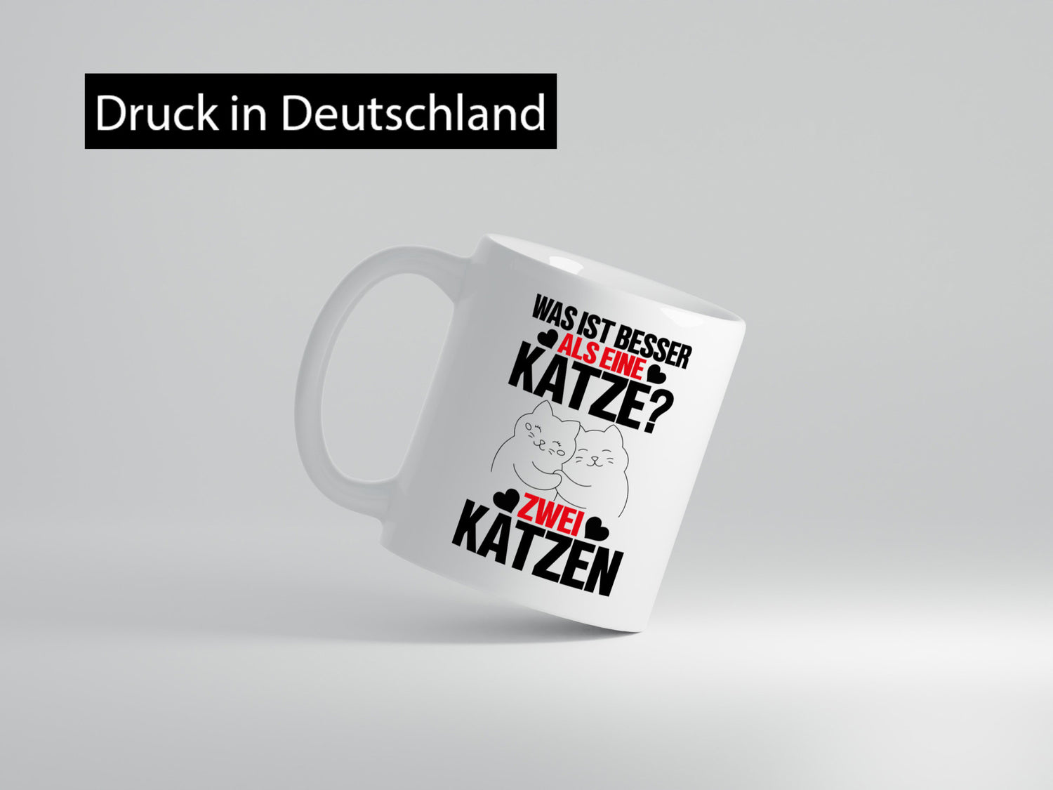 Katzenliebe Tasse | zwei Katzen Katzenbesitzer Spruch lustig Tierliebhaber