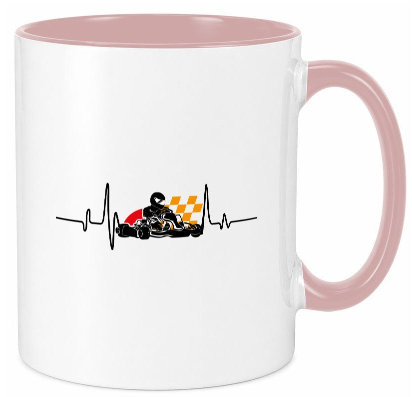 Go Kart Herzschlag | Kartsport Fan Fahrer Motor Geschenk Humor Geschenkidee Tasse