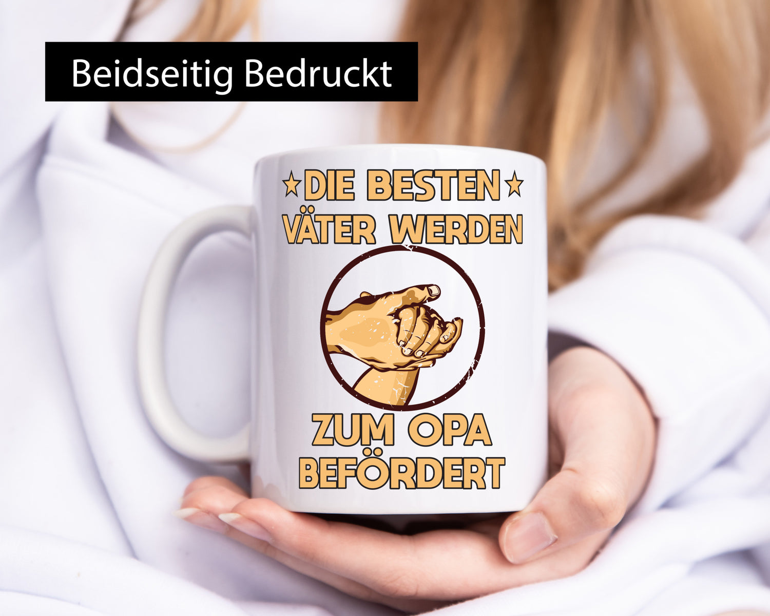 Besten Väter werden zum Opa befördert | Zwei Hände Geschenkidee Familie Humor