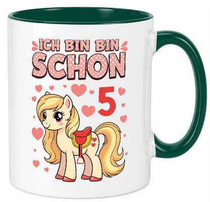 5. Geburtstag | 5 Jahre Mädchen Reiten Pony Humor Geschenkidee Tasse