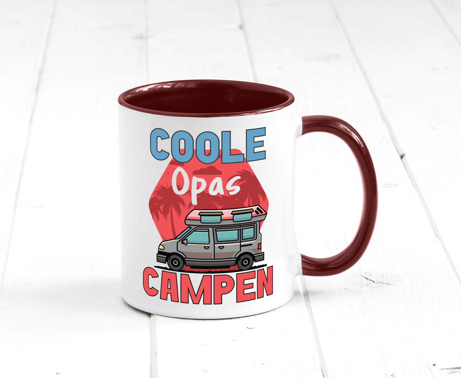 Coole Opas campen | Campingwagen Palmen Geschenk Familie Geschenkidee lustiger