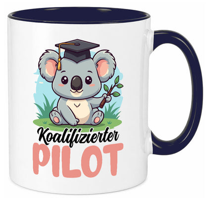 Koalifizierter Pilot | Flugzeug Piloten Humor Geschenkidee Tasse