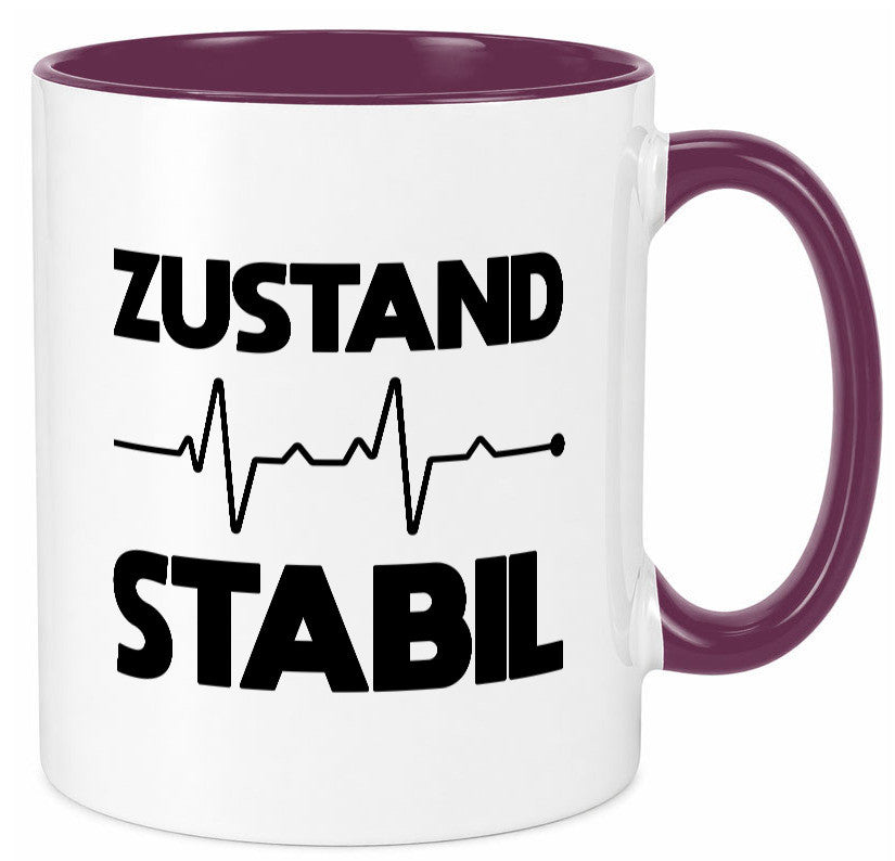 Zustand Stabil | Herzschlag Heartbeat lustiger Spruch Geschenk Humor