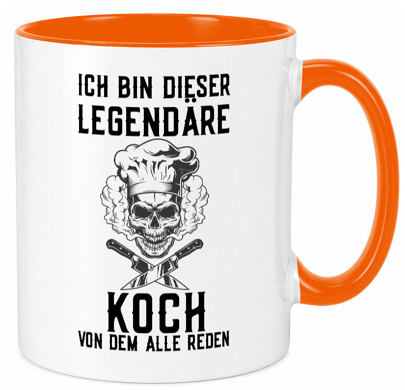 Legendärer Koch | Haubenkoch Totenkopf Küchenchef lustiger Spruch Geschenk Tasse