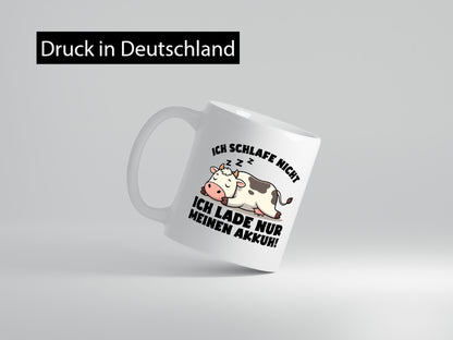 Ich schlafe nicht lade nur meinen Akkuh | Müde lustiger Spruch Geschenk Humor