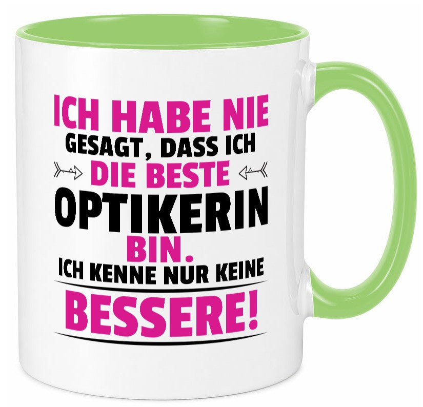 Die Beste Optikerin | Augenoptik Geschenkidee Humor Tasse