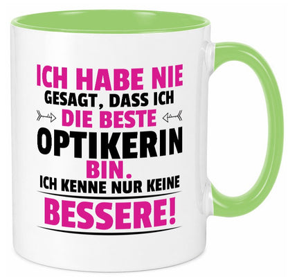 Die Beste Optikerin | Augenoptik Geschenkidee Humor Tasse